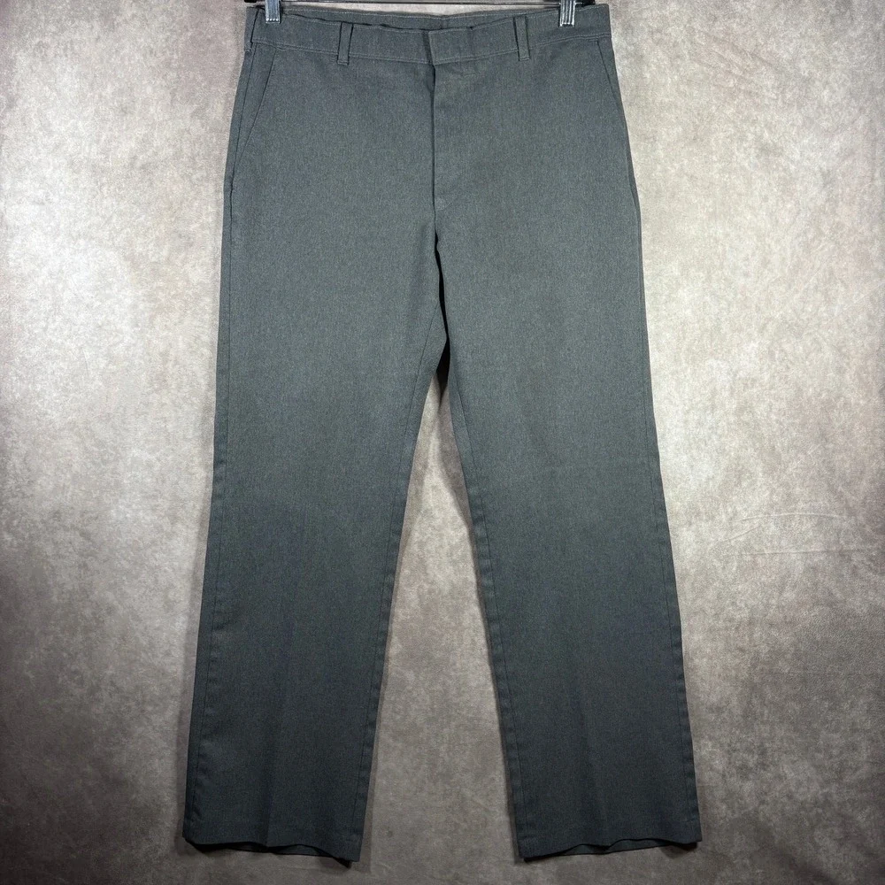 Vintage Levi's Action Slacks Dress Pants Mens 34X30 Gray Trousers Flat Business